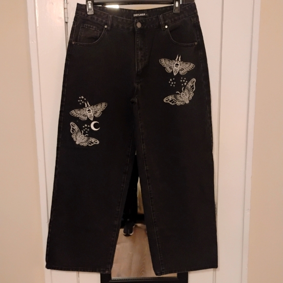 DISTURBIA Thysania Wide Leg Jeans, Size 34 - Picture 10 of 12